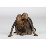 Vienna bronze "the monkeys" stamp of Bergman
