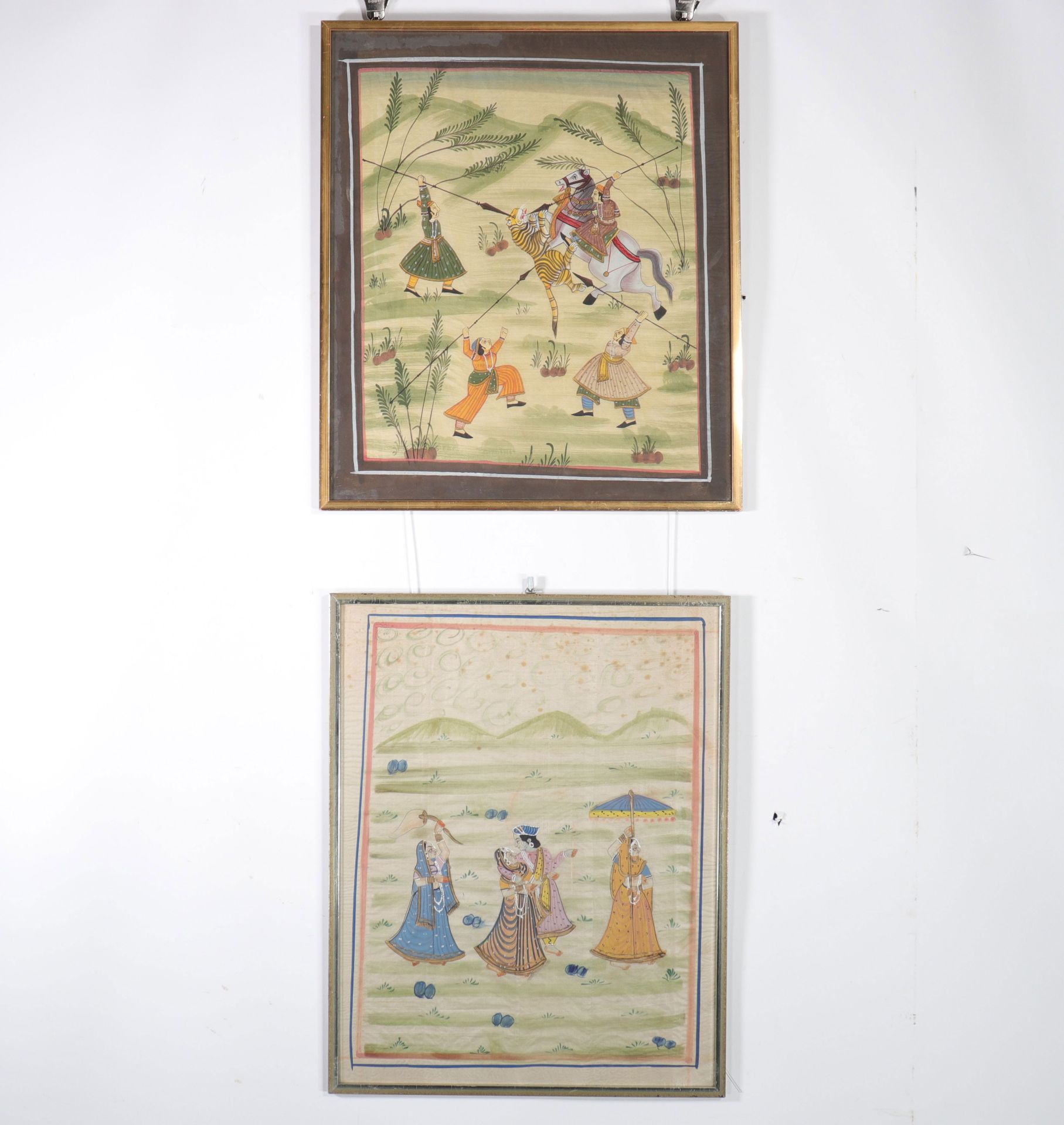 India lot of 2 old paintings - Image 3 of 5