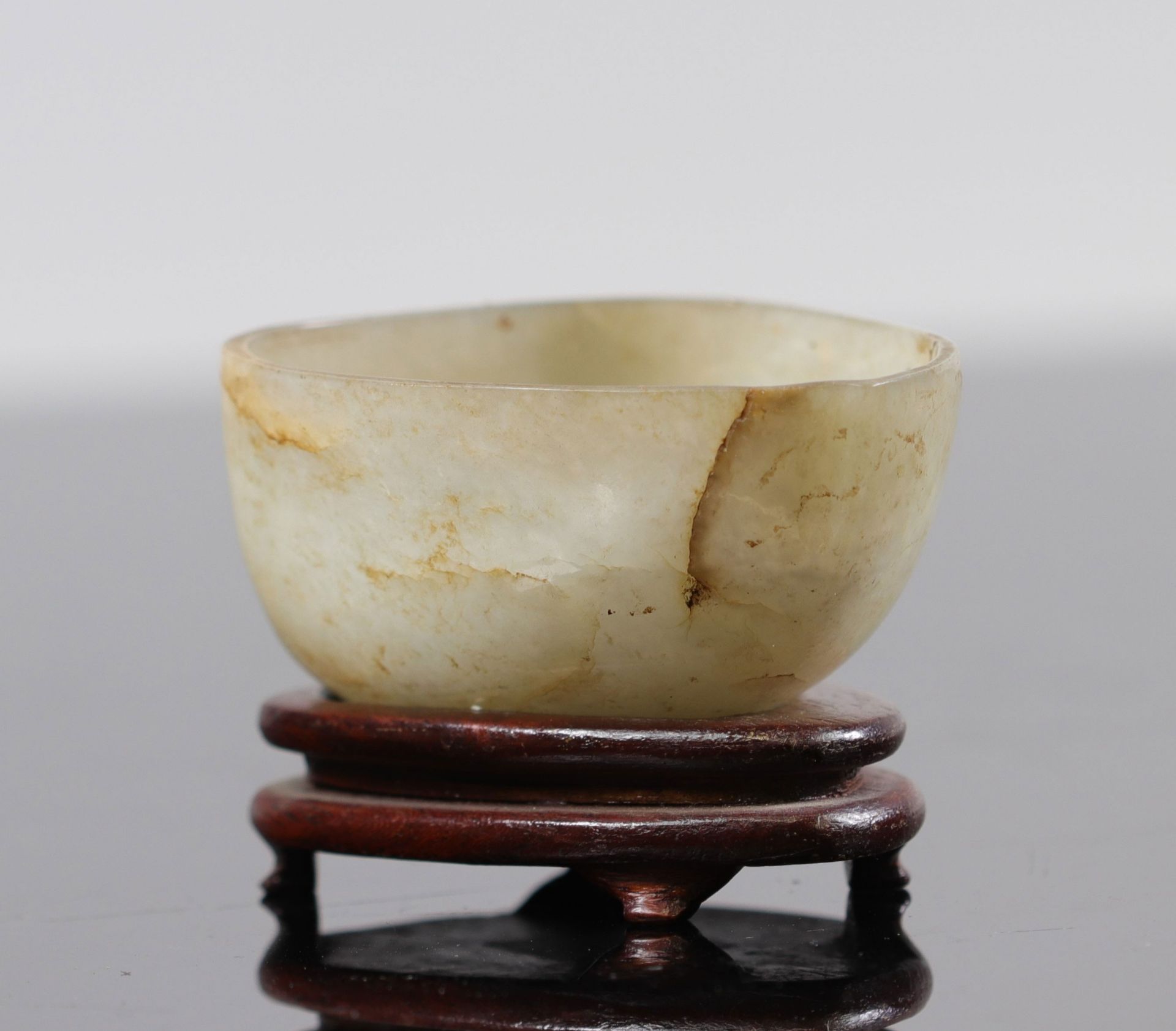 China, libation cup, in jade, 19th C. - Image 2 of 6