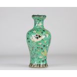 China famille verte Kangxi vase with fish decoration (restoration at the neck)