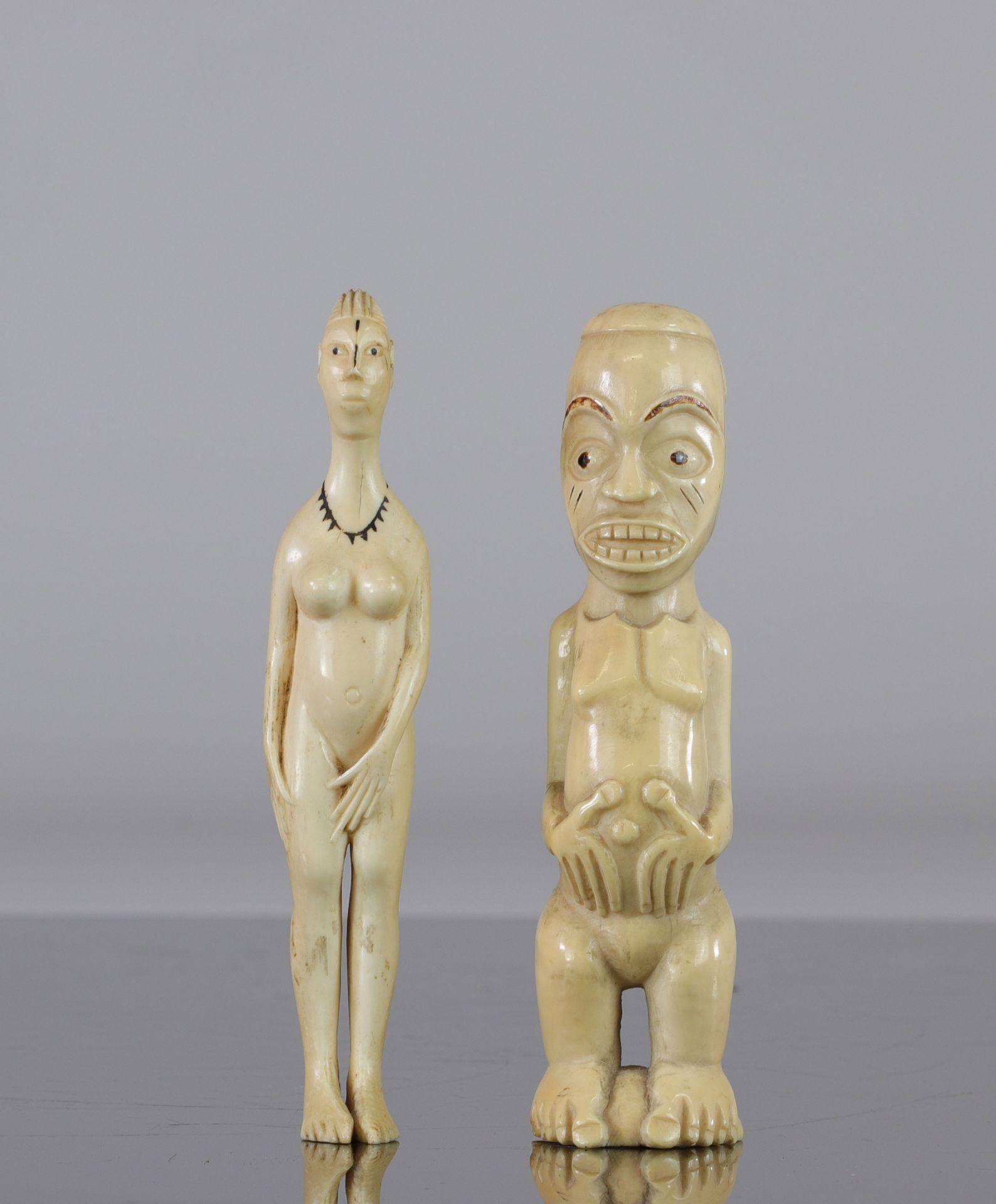 Old ivory statuettes Africa