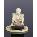 Japan Okimono carved of a cook 19th