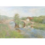 Guido OPPENHEIM (1862-1942) oil on canvas "view of a bridge in Luxembourg"