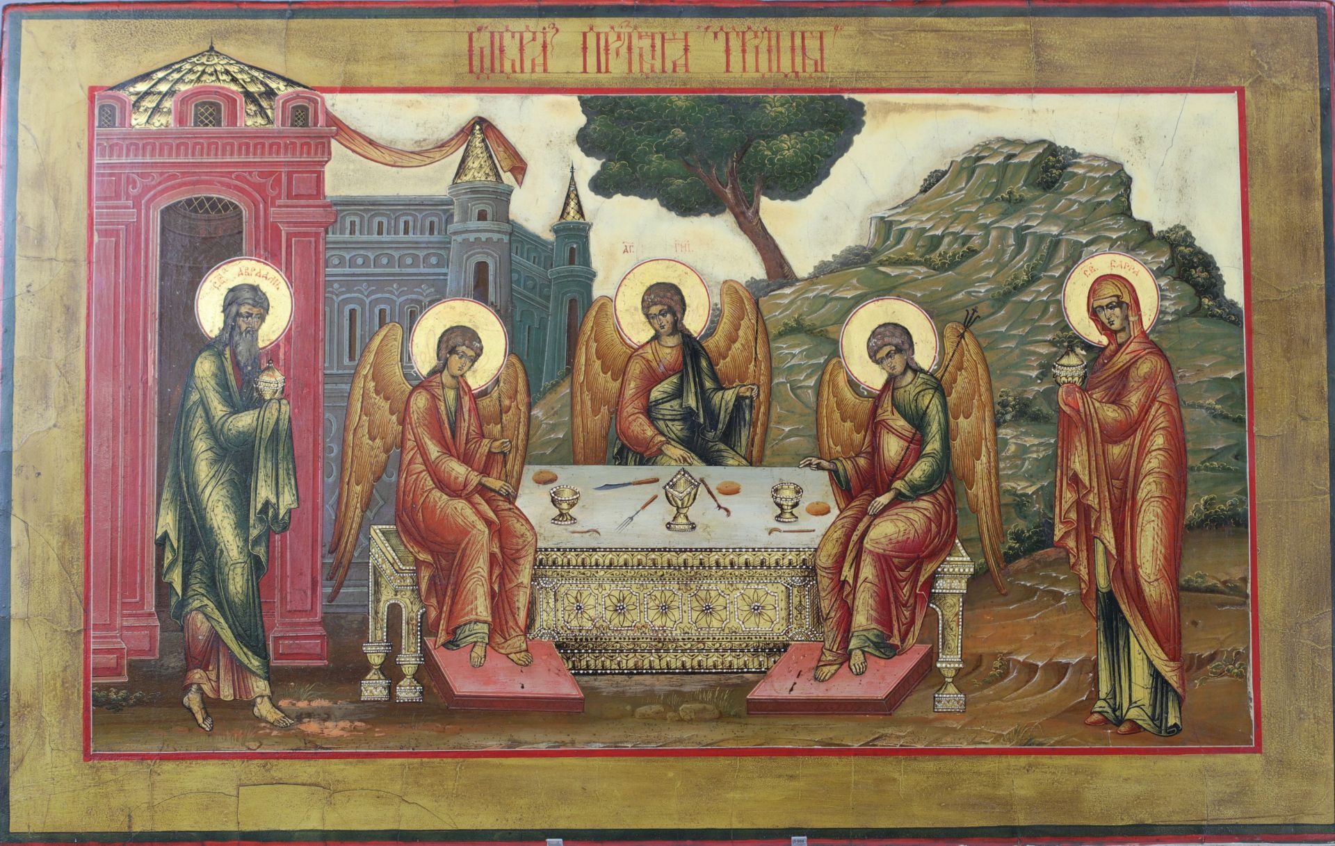 Russian icon "the assembly of holy angels"