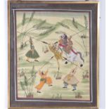 India lot of 2 old paintings