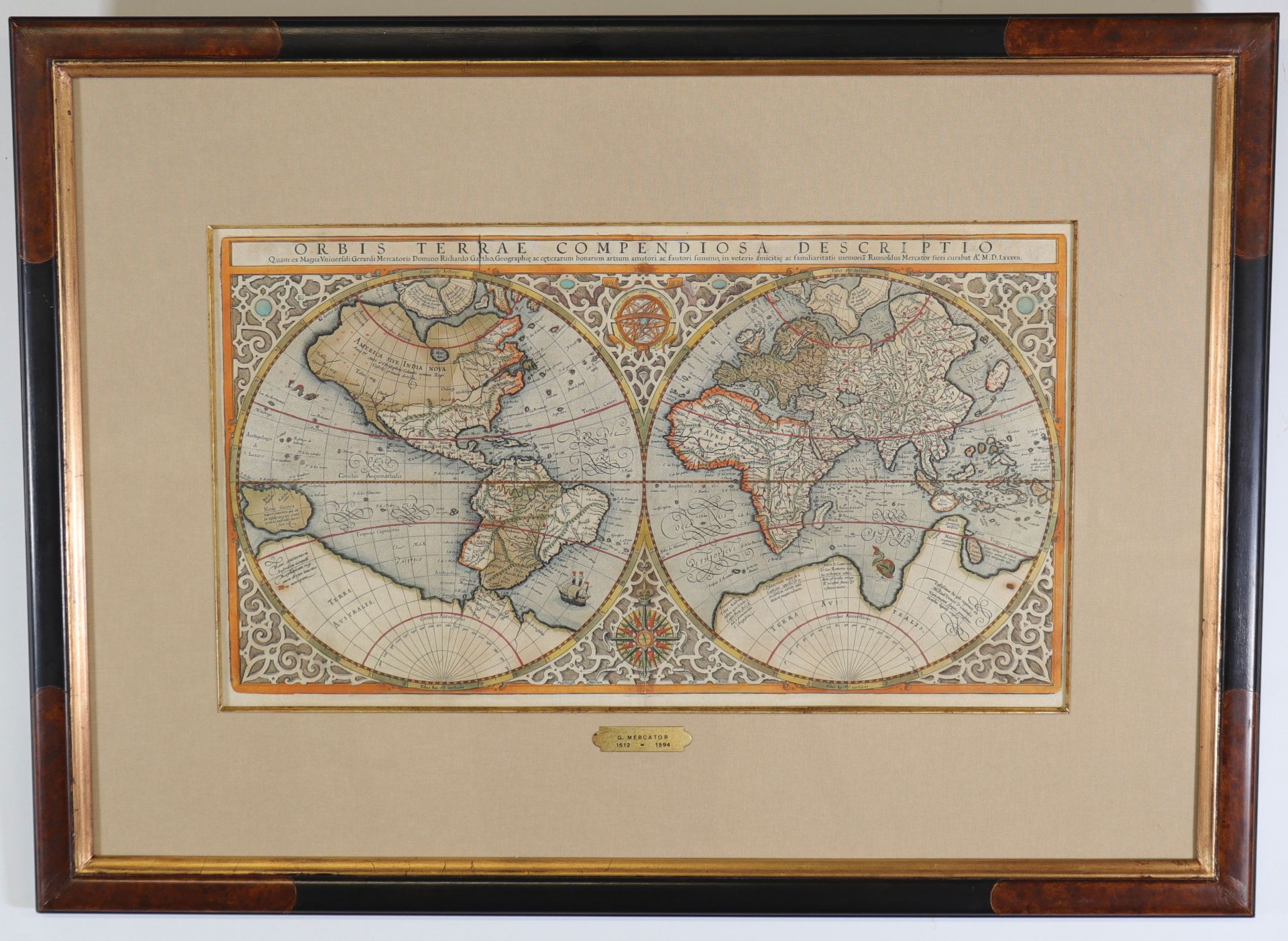 Gerhard MERCATOR (1512-1594) land map - Image 2 of 2