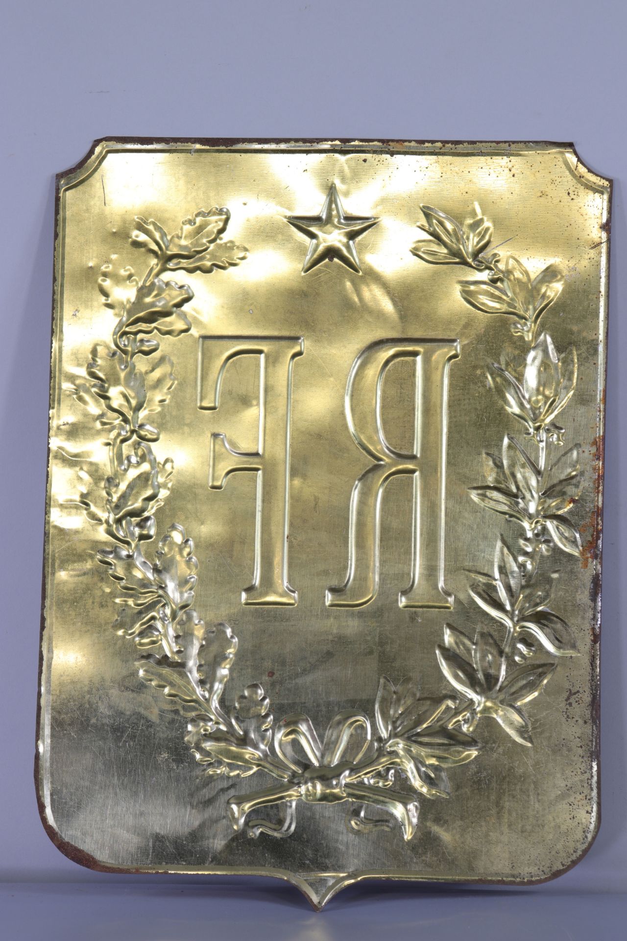 France - RF stamped plaque metal - Image 2 of 2