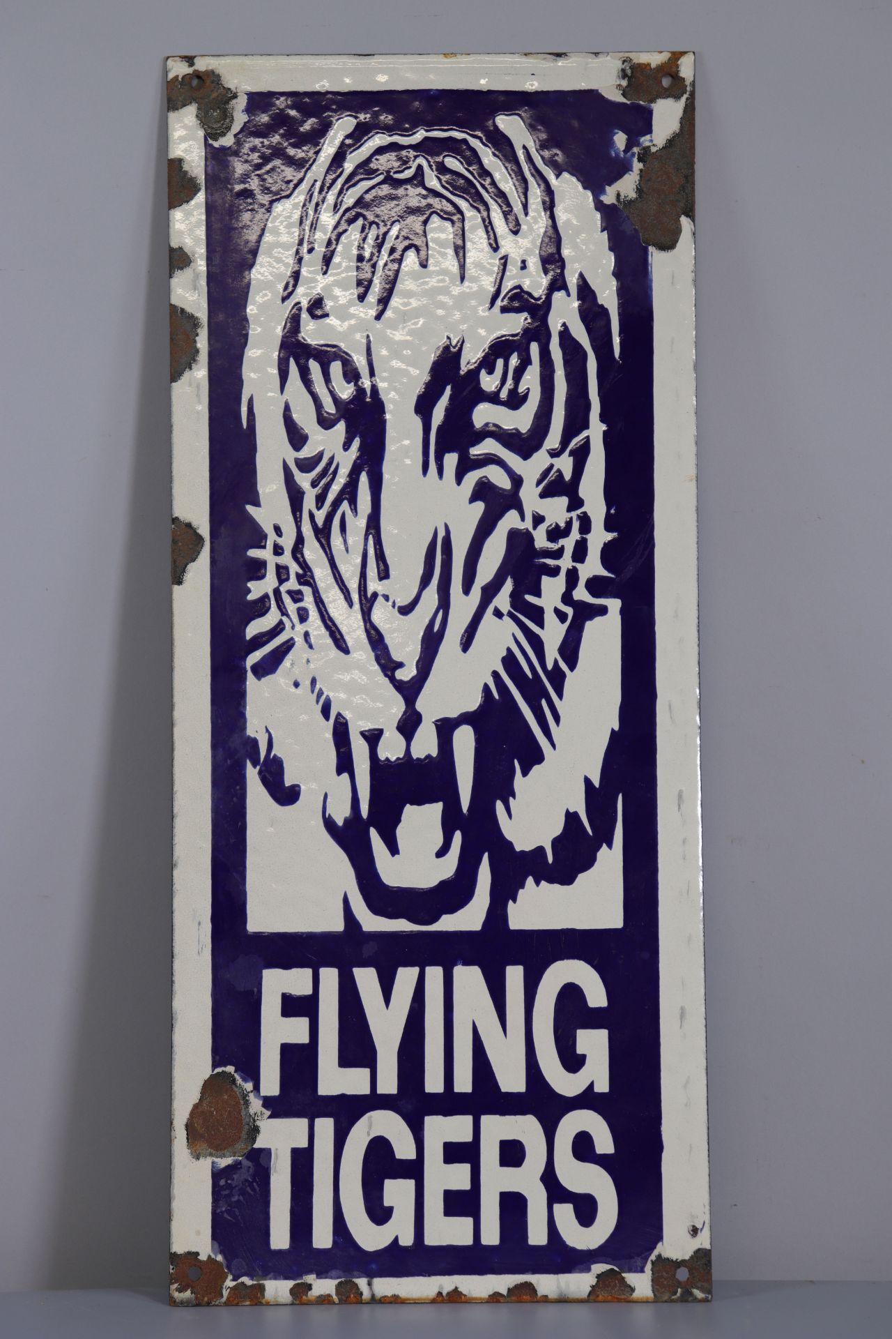 Flying tigers enamel sign