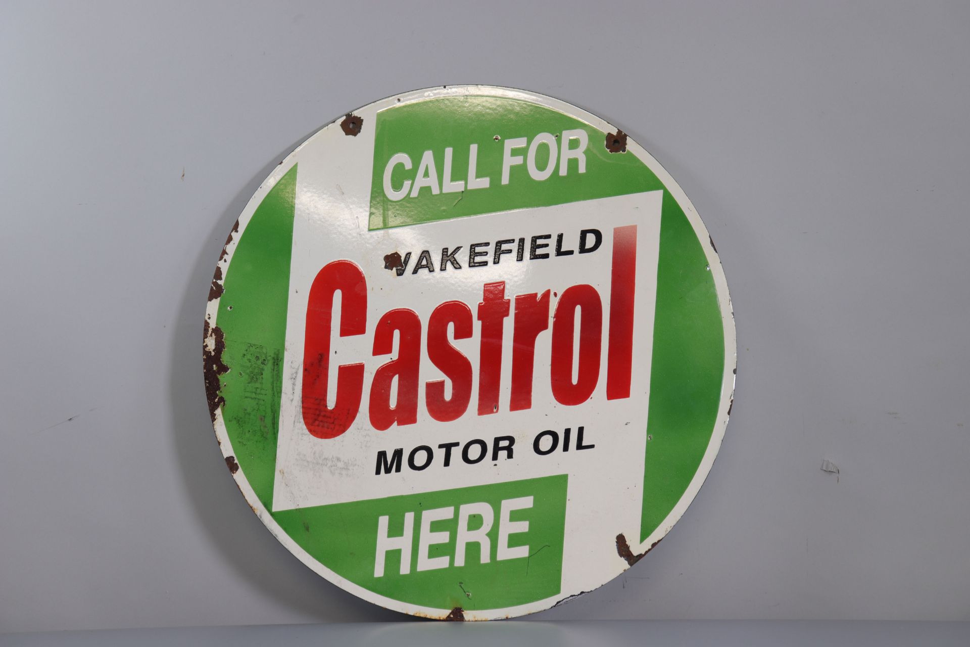 Double-sided Castrol circular enamel sign - Bild 2 aus 2