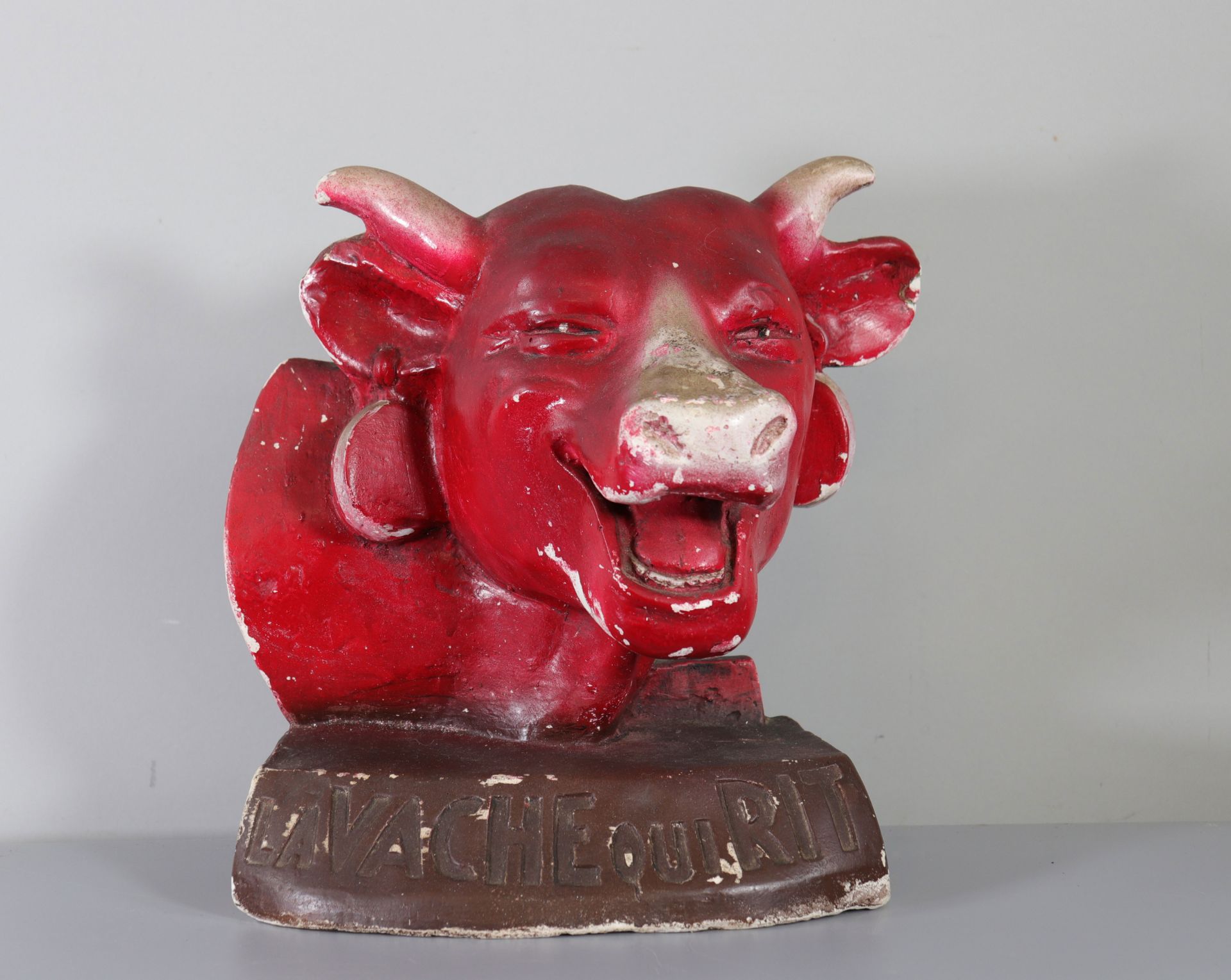 Fore , France - plaster "Laughing cow" signed