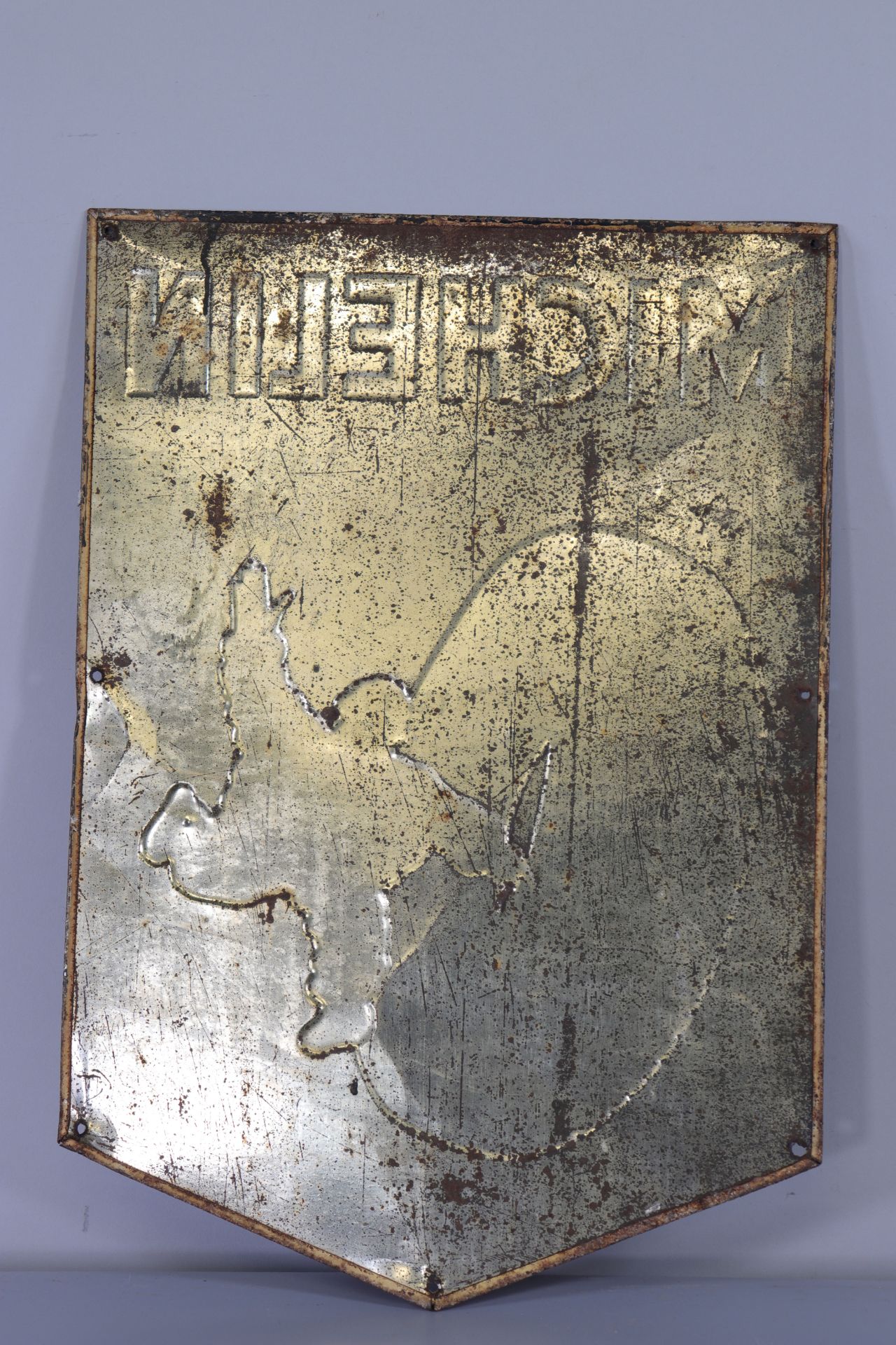 Belgium - Michelin FAGNON Stamped plaque metal 1949 - Image 2 of 2