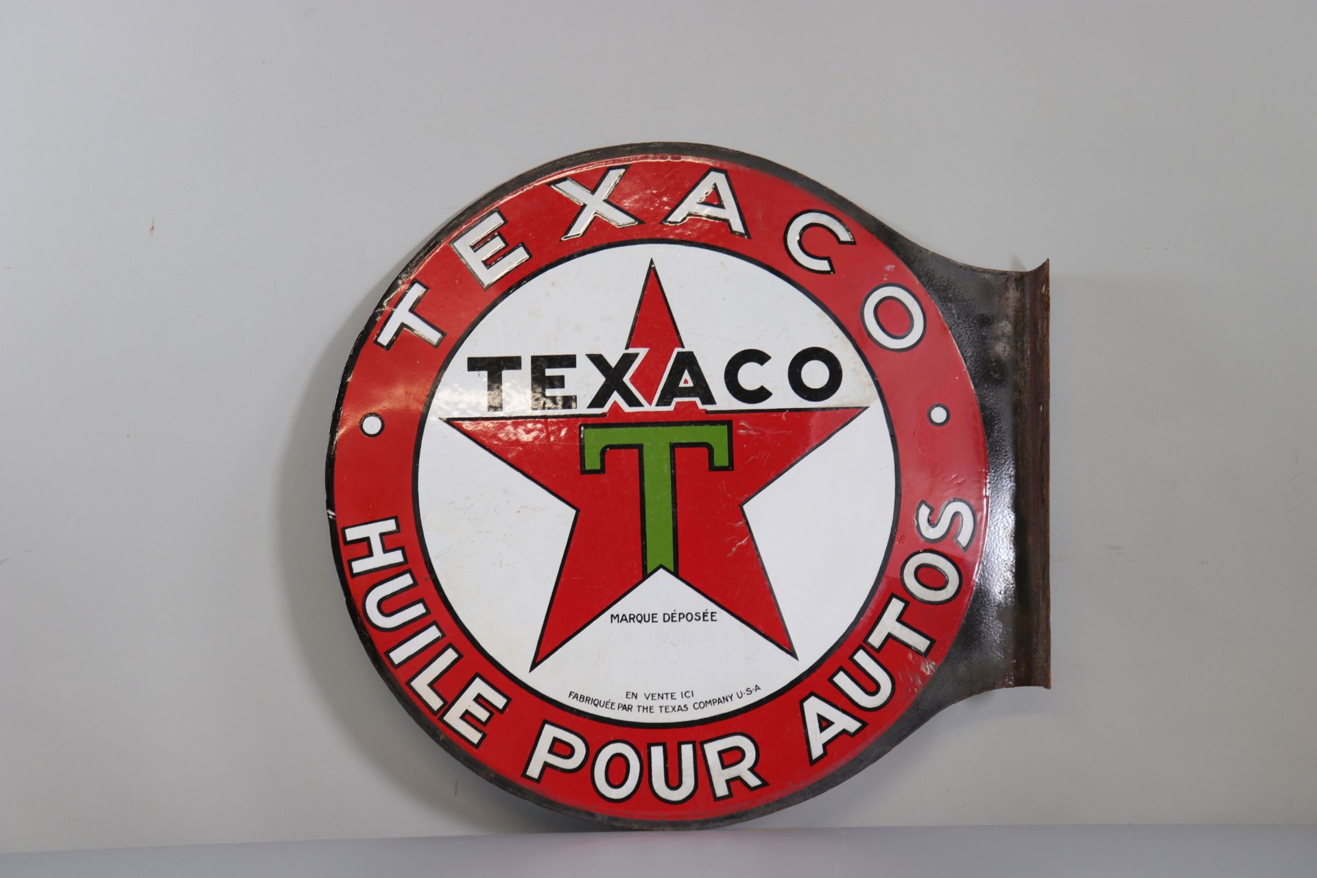 Double-sided Texaco circular sign - Bild 2 aus 2