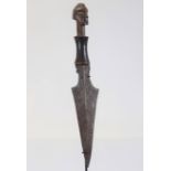 Songye DRC old knife handle surmounted by a carved head