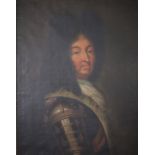 Oil on canvas portrait of Louis XIV from the 18th century