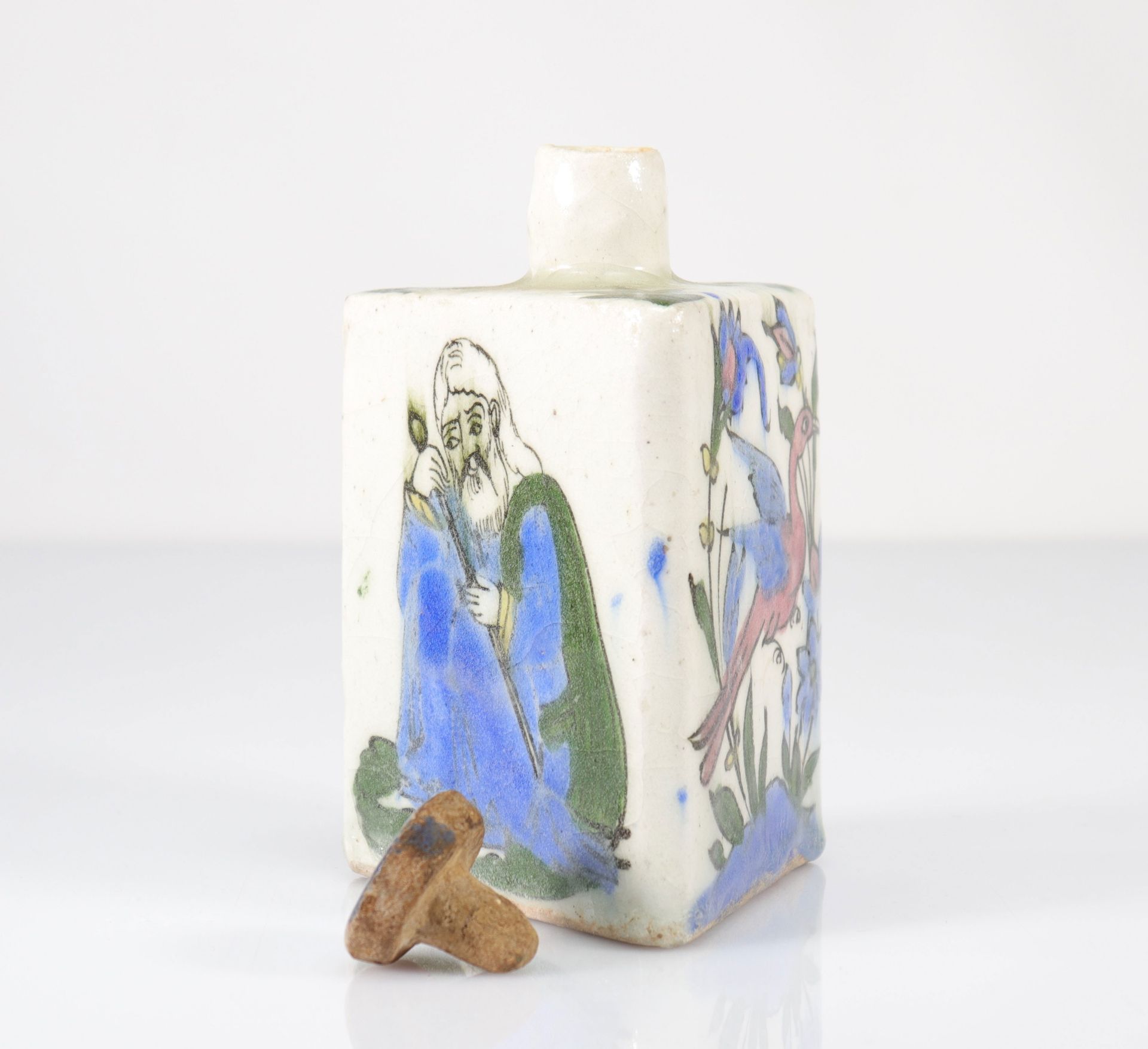 Iran Art Qadjar ceramic bottle - Bild 4 aus 4