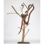 "Attributed to Michel ZADOUNAISKY (1903-1983). large wrought iron sculpture "snake in the nest"