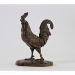 "MENE Pierre-Jules (1810- 1879) "Coq" Patinated bronze proof, signed, old edition cast,"