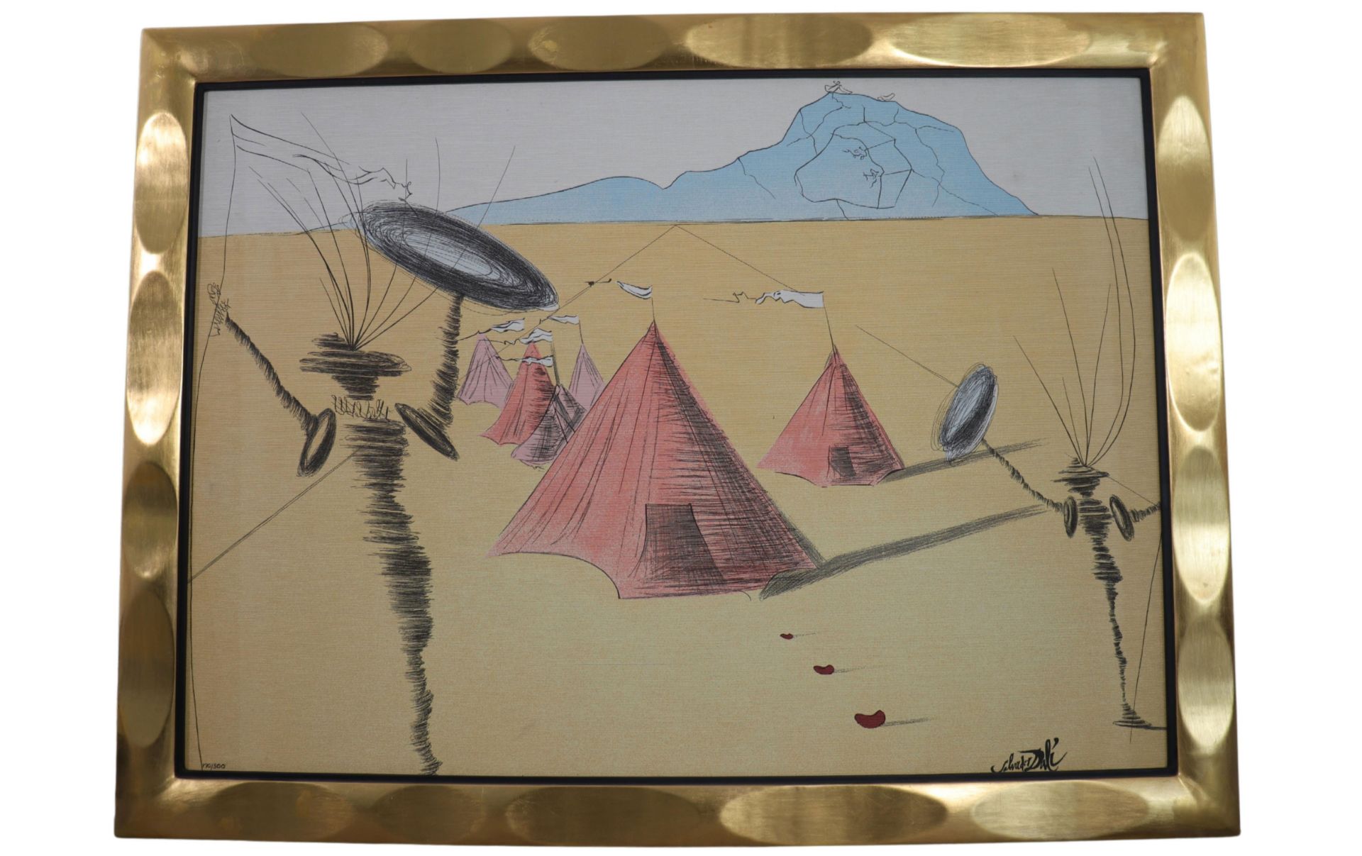 "Salvador Dali. 1971. The Tribe of Gad, the twelve tribes of Israel. Color tapestry and framed coll - Image 2 of 2
