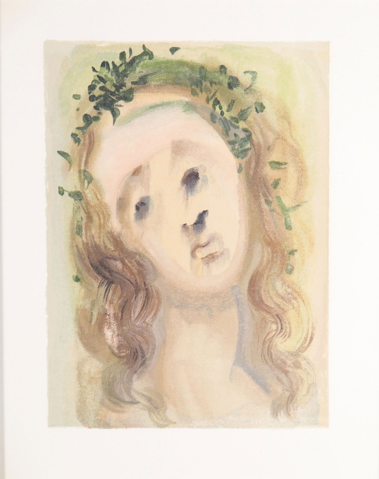 "Salvador Dali. "The face of Virgil". The Divine Comedy - Purgatory - Song 10. 1963."