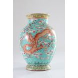 China porcelain vase with dragon decoration