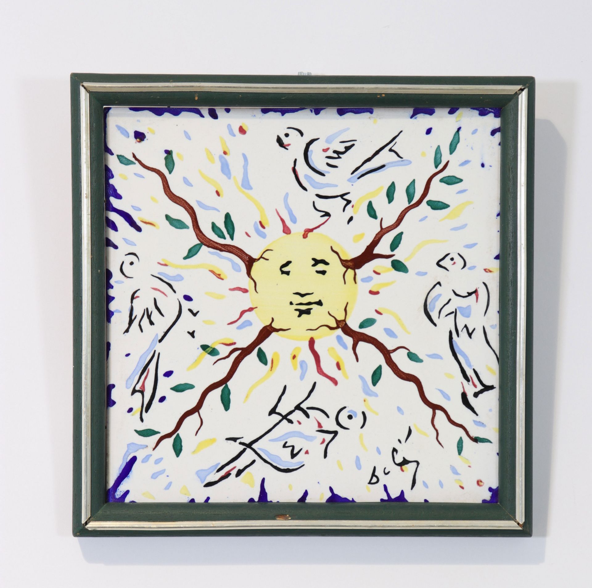 Salvador Dali - Hand painted ceramic and enamel - 1954 - The Game - The vegetal sun n Â° 3. - Image 2 of 2
