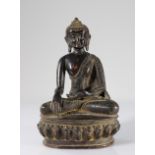 China Tibet Bronze Buddha finely chiseled robe