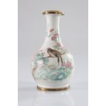 China porcelain vase with bird decoration 19th