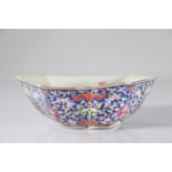 China porcelain cup with floral decoration