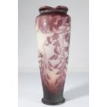 Emile GallÃ© imposing vase with wisteria