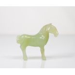 China horse in green jade Qing period