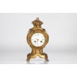 Louis XV table clock in gilded bronze with chime