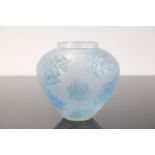 RENE LALIQUE (1860-1945) vase with plant decoration