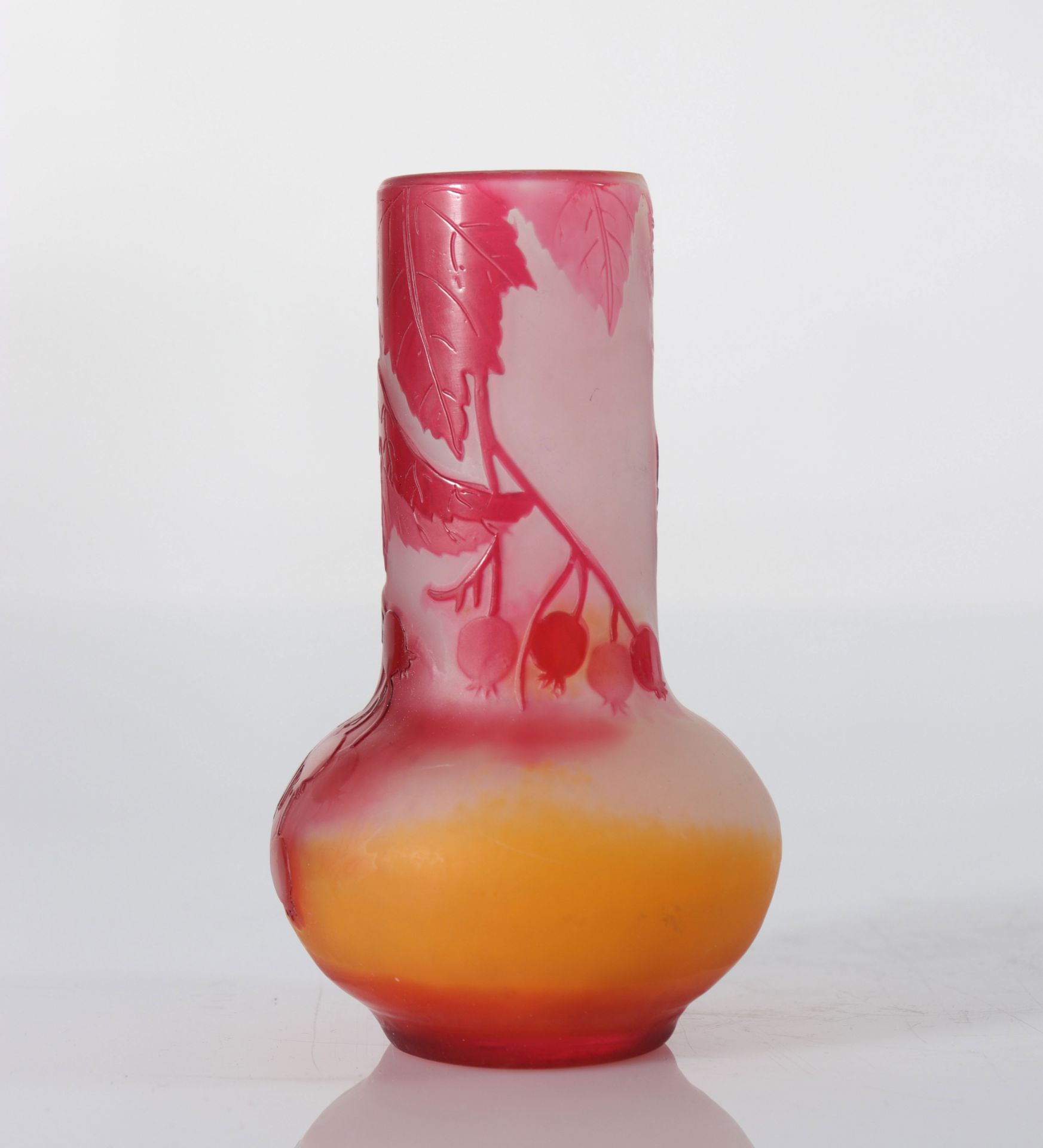 Emile GallÃ© vase with rowan decoration