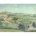 "Simone LIENARD (1912-1988) Oil on canvas "countryside view"