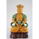 China Buddha in glazed sandstone Qing period
