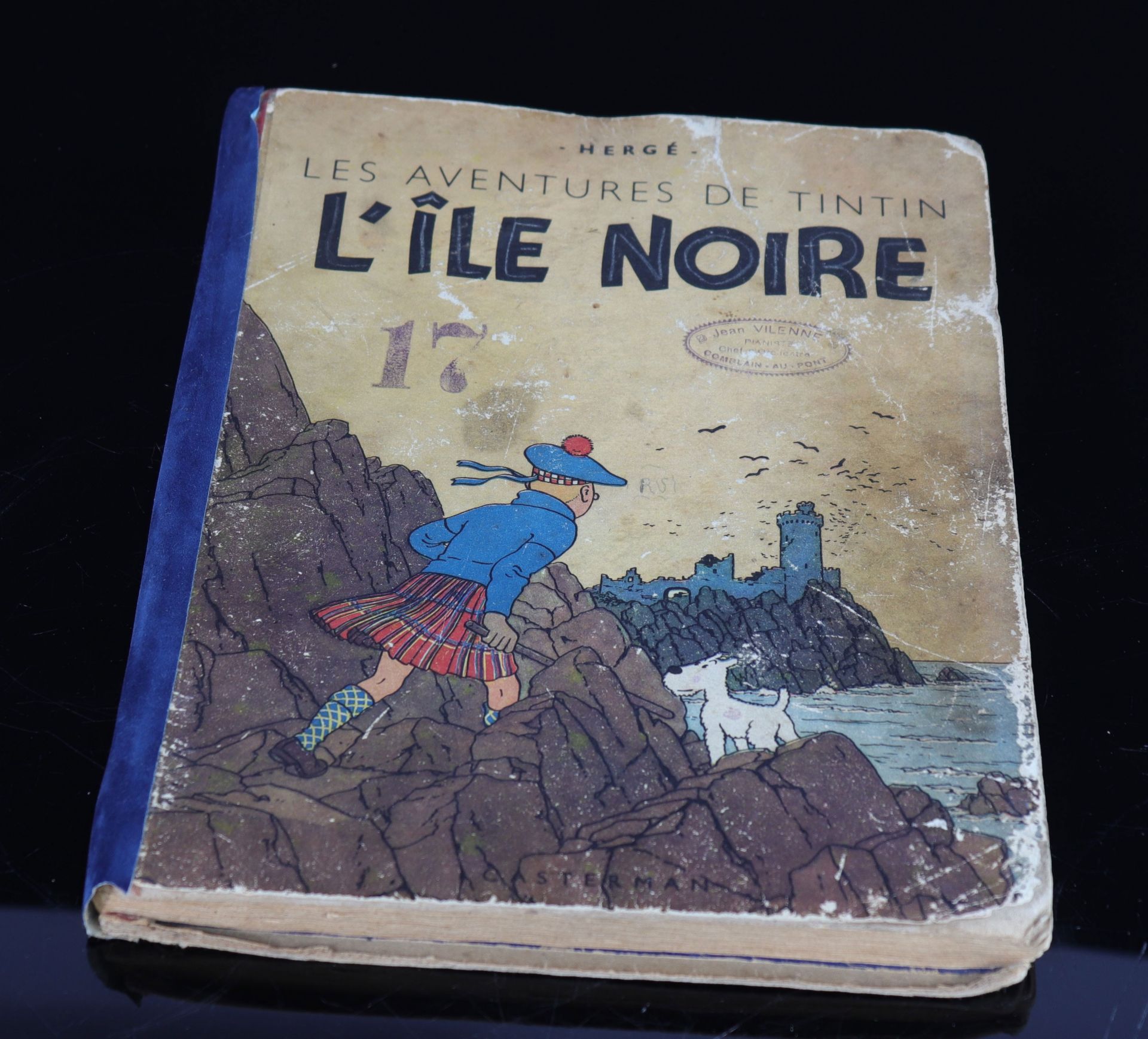 "Belgium - HERGE - The adventures of Tintin "The black island" - black and white edition of 1942"