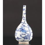 China Vietnam (Hue) white porcelain vase blue dragon and phoenix mark