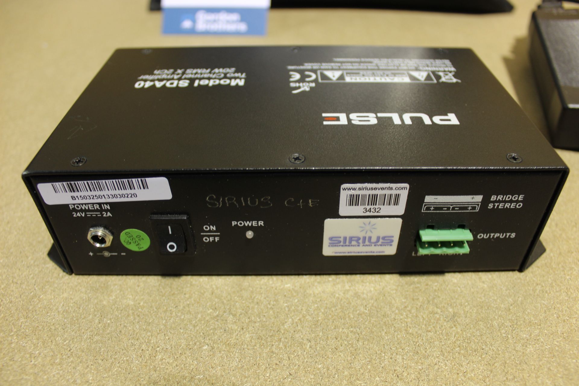 Pulse Compact SDA40 20W RMS x 2 channel stereo amplifier with 1x PSU (Purchased in 2014 - 2018 - Image 3 of 4