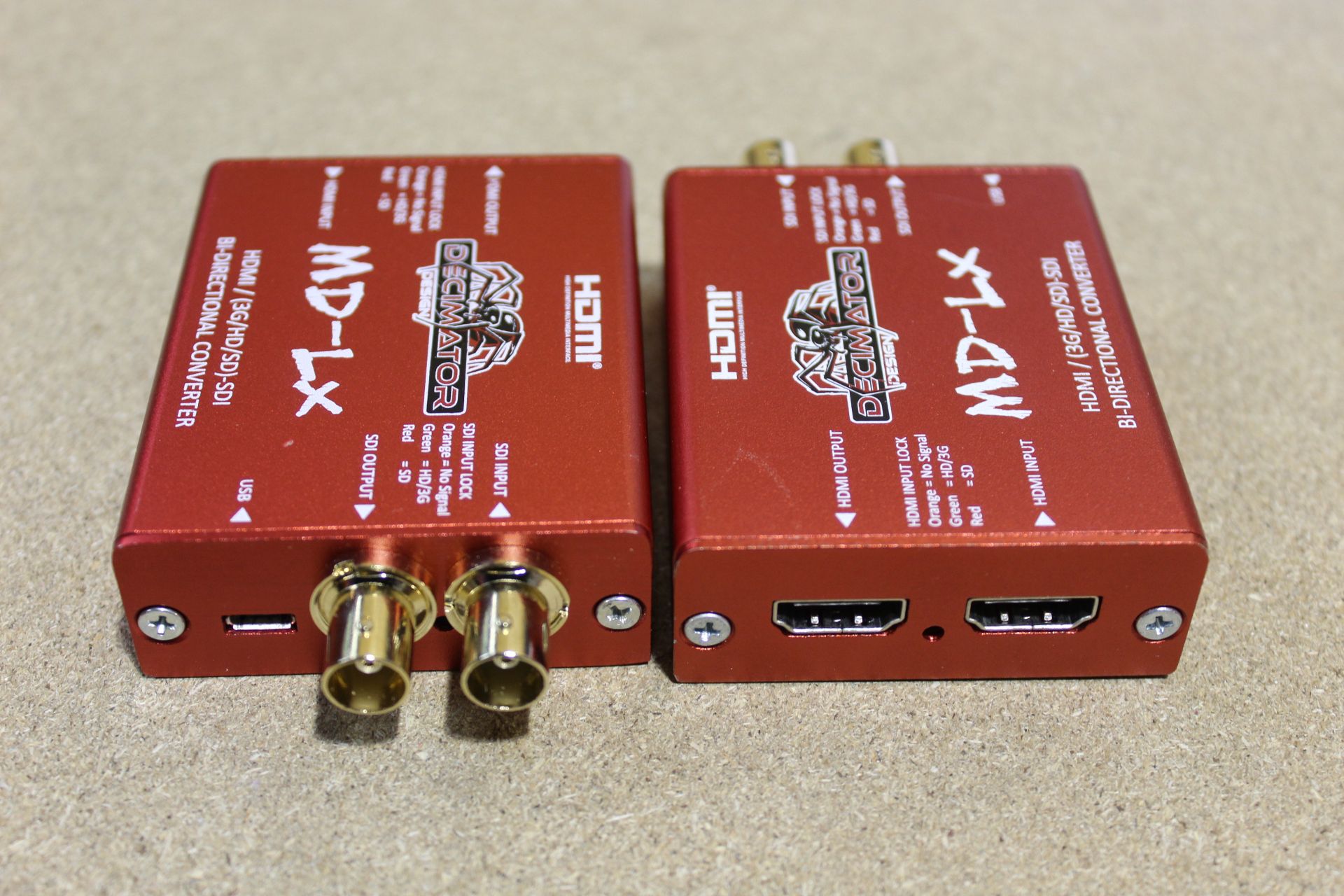 2x Decimator MD-LX HD/SDI Bi-Directional Converters each with 1x PSU in carry case (Each Purchased - Image 2 of 2