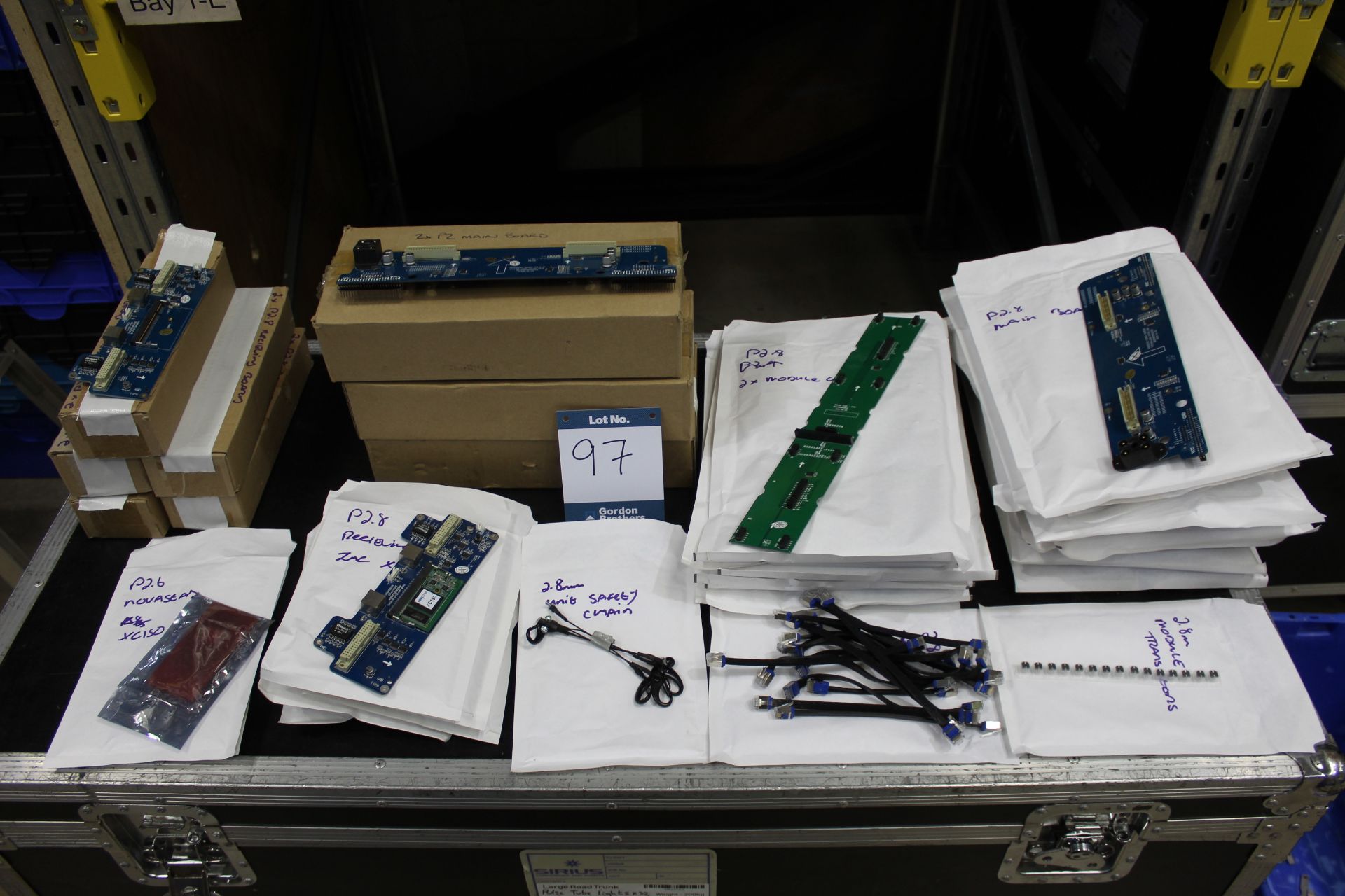 Quantity of P2.86 LED spares to include approx. 15x receiving boards, 15x main boards, Novastar