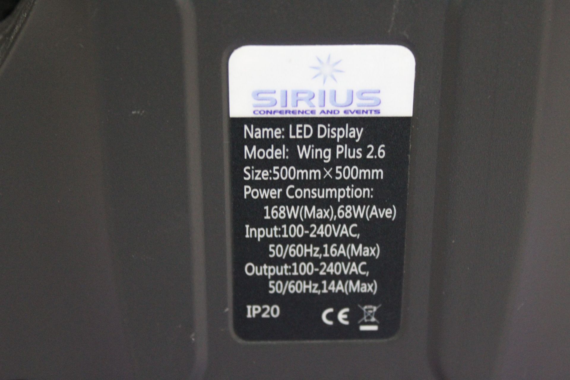 69m2 of Esdlumen Wing Plus 2.6mm LED display, pitch: 2.6mm, panel size: 500mm x 500mm comprising: - Image 10 of 30