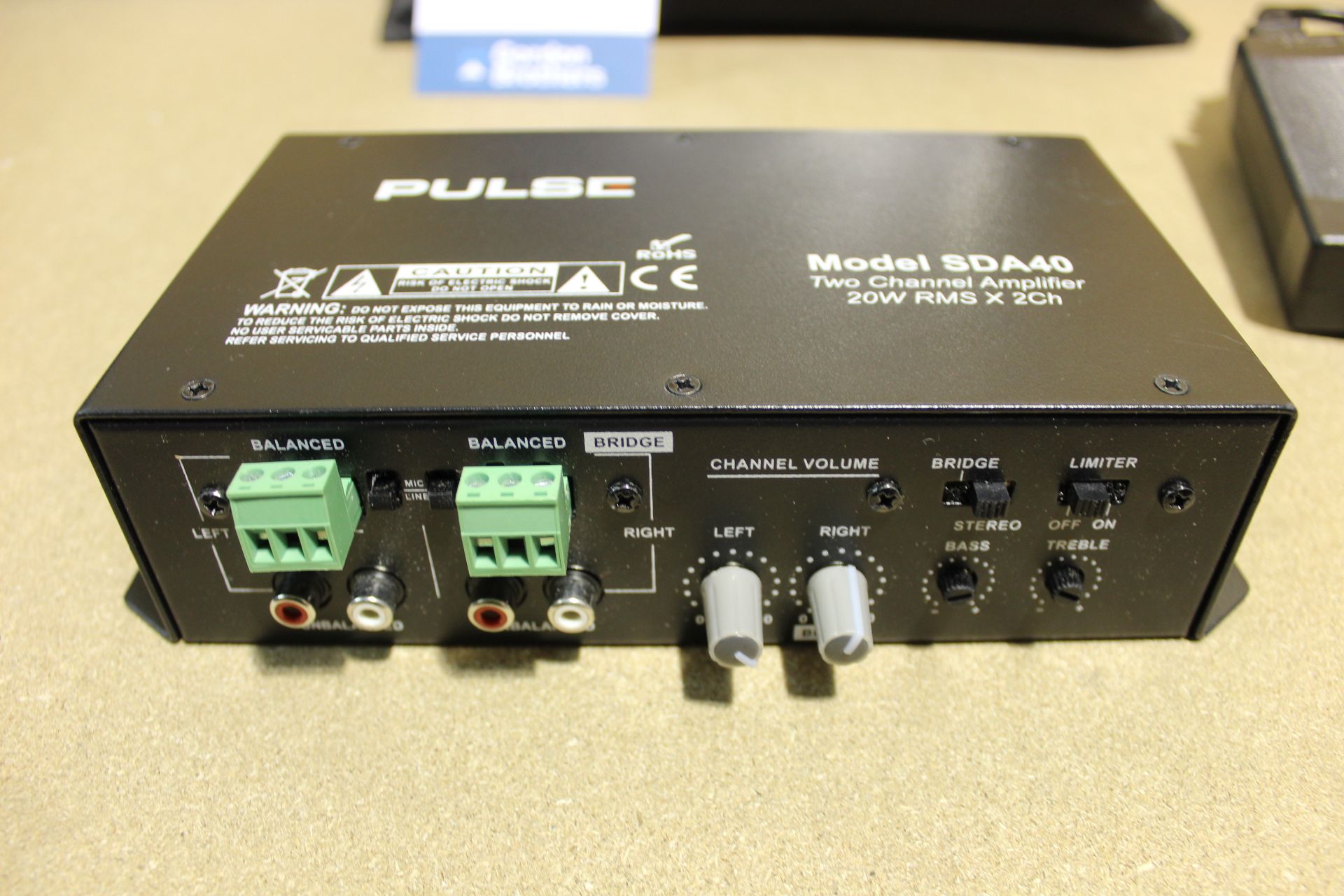 Pulse Compact SDA40 20W RMS x 2 channel stereo amplifier with 1x PSU (Purchased in 2014 - 2018 - Image 2 of 4