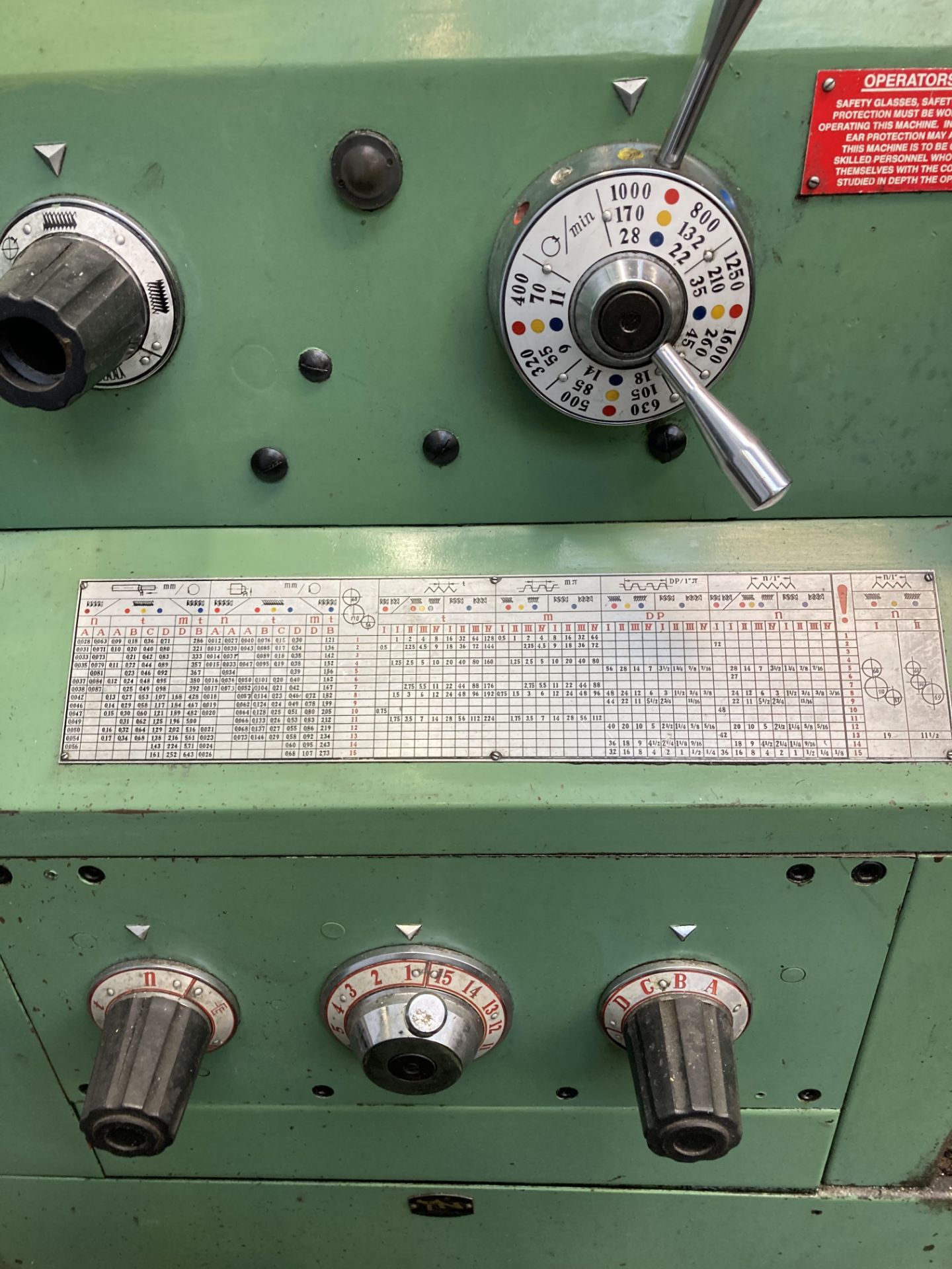 BSA Foremost Model CY6263BX x 1500 gap bed centre lathe, Serial no. 79102733, 450mm (gap in swing) x - Image 5 of 9