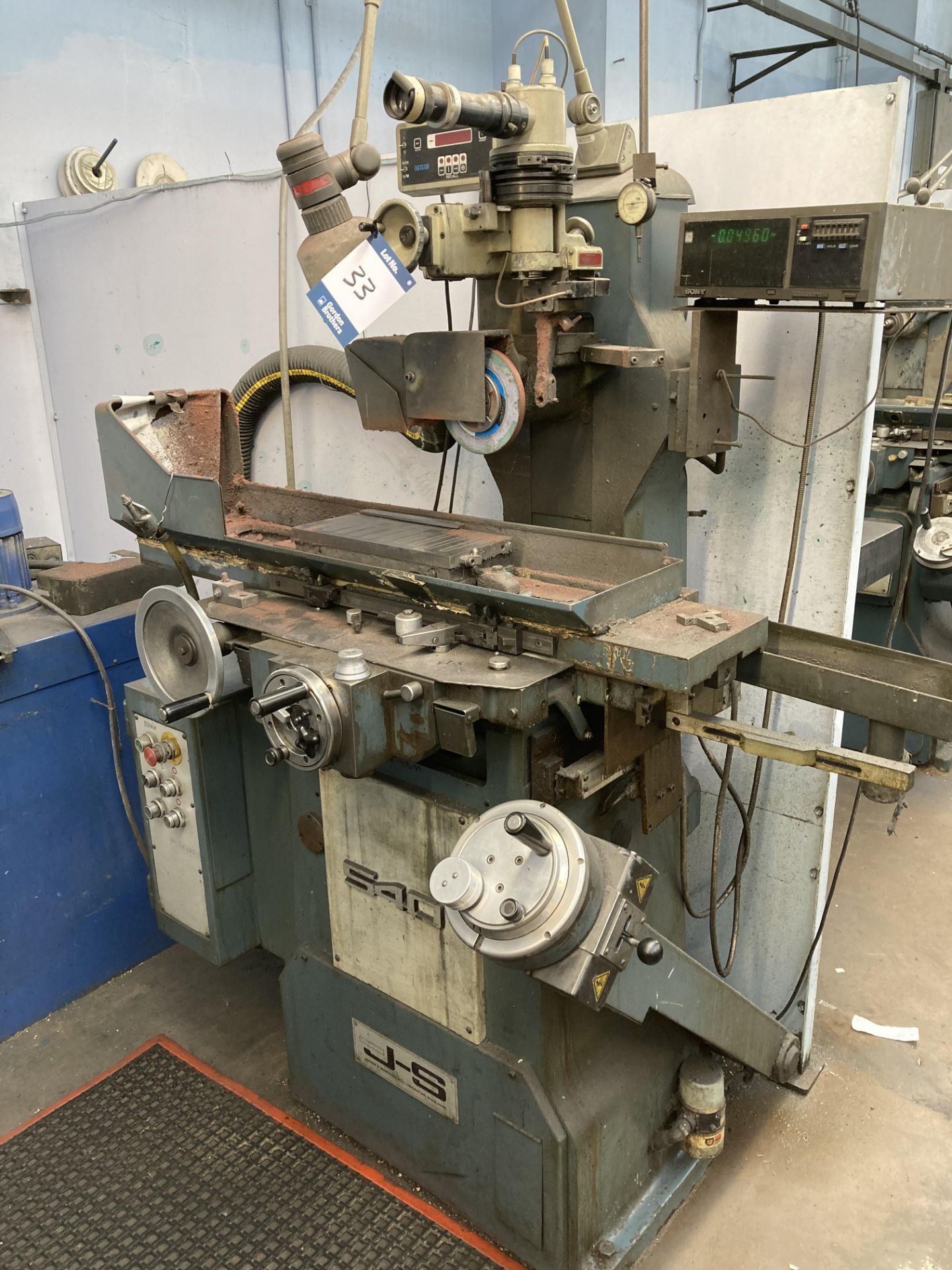 Jones & Shipman 540 horizontal surface grinding machine, Serial No. B013636, table size 26" x 6"