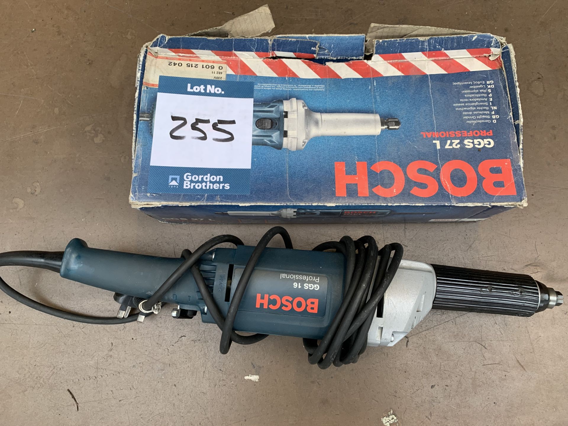Bosch GGS16 straight grinder hand tool and Bosch GGS27L straight grinder hand tool (240v)