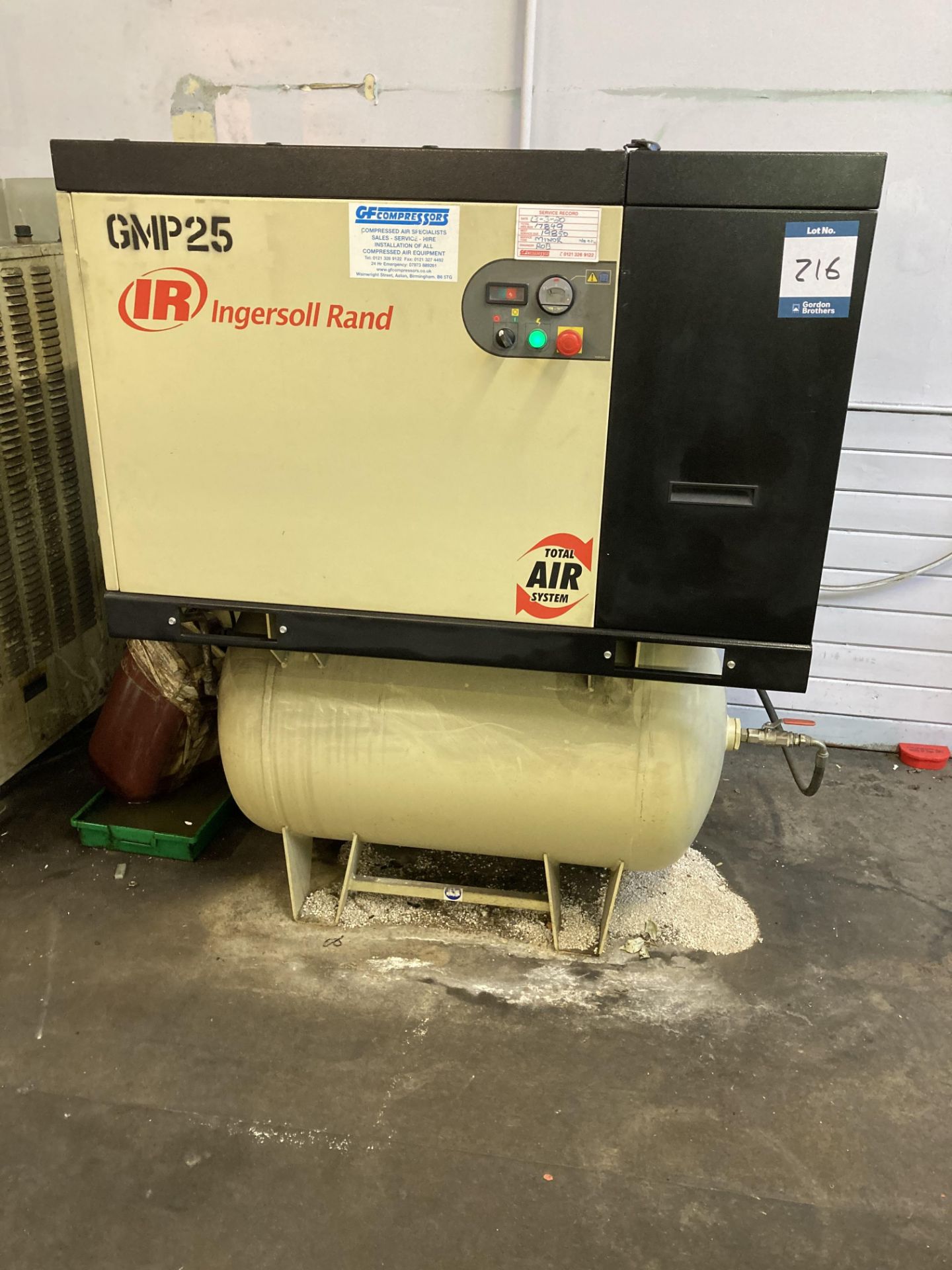 Ingersoll Rand receiver mounted packaged air compressor, Serial No. 2126244 (2010)