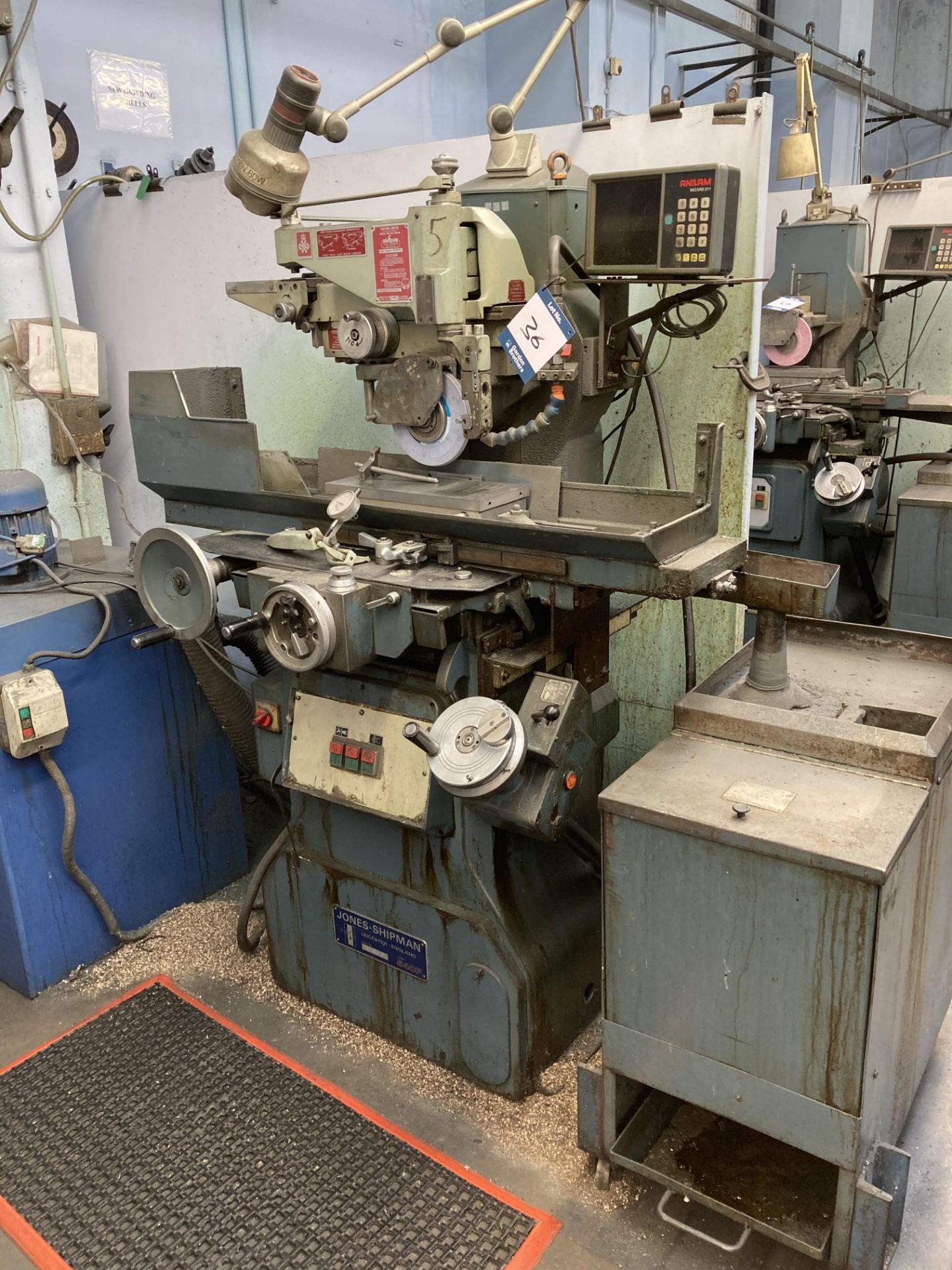 Jones & Shipman 540P horizontal surface grinding machine, Serial No. B092078, table size 26" x 6"