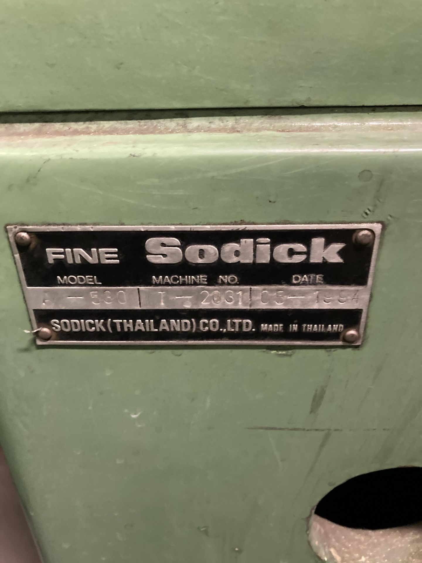 Sodick A-530 electrical discharge machine, Serial No. T-2031 (1994), work capacity 500mm x 350mm - Image 6 of 7