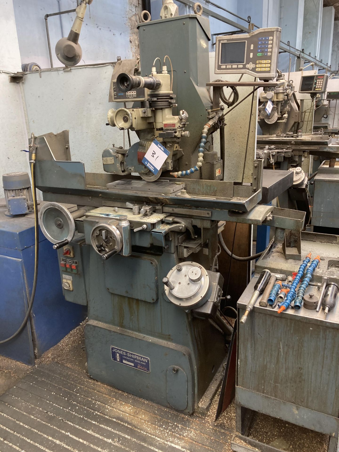 Jones & Shipman 540L horizontal surface grinding machine, Serial No. B075892, table size 26" x 6"