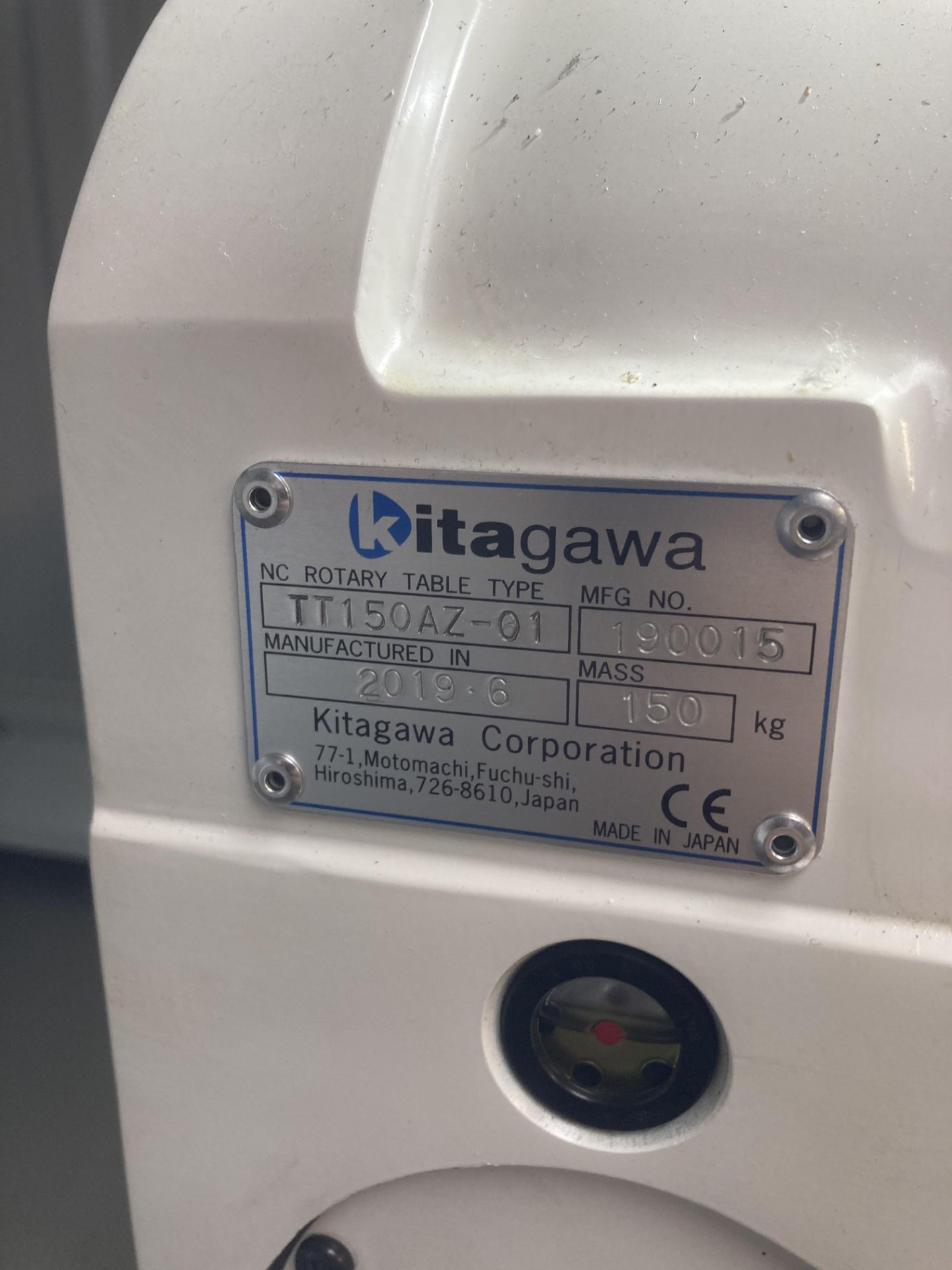 Kitagawa Type TT150AZ-01 NC rotary table 4th axis, , Serial No. 190015 (2019) - Image 3 of 3